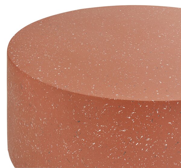 Dohányzóasztal TREZZO 90 cm 90 cm Terrazzo hatású Piros