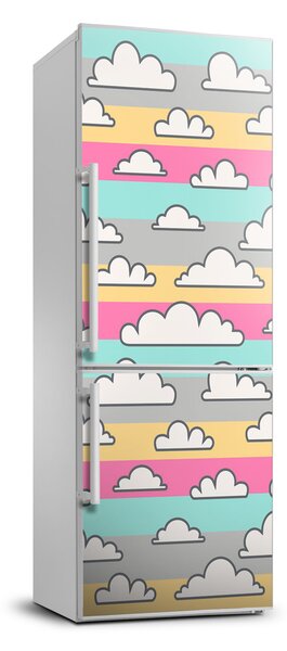 Hűtő matrica Felhők színes háttér