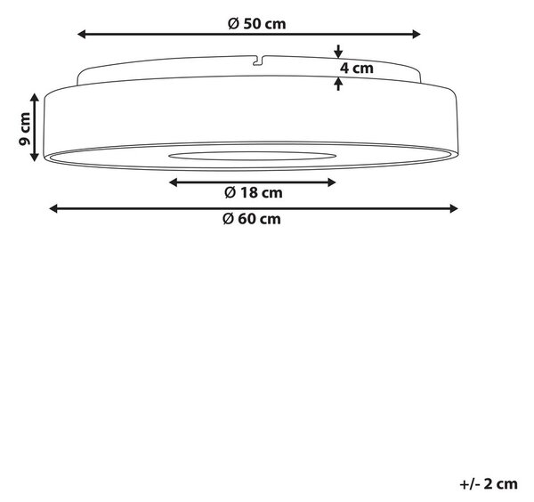 LED mennyezeti lámpa BRAGOTO Távirányítóval Dimmer funkcióval Fém Világosbarna