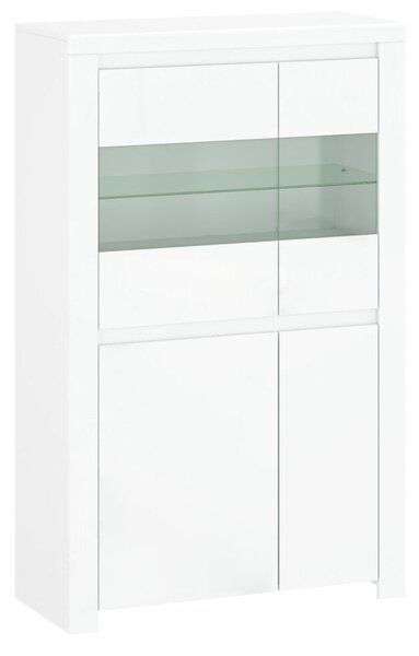 Vitrin 2D2W, fehér fényes, LINDY