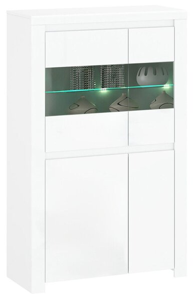 Vitrin 2D2W, fehér fényes, LINDY