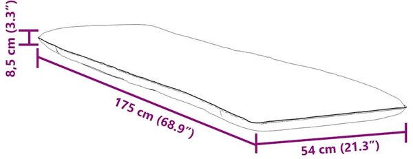 VidaXL többszínű oxford-szövet összecsukható napozóágy 175x54x8,5 cm