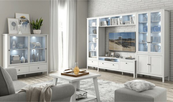 TV asztal 1S1K/160, fehér, OLJE