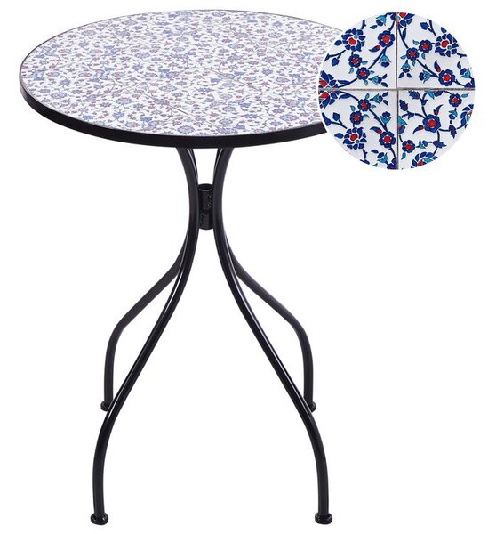 Bisztró asztal CAMPRENA 60 cm 60 cm Fém Fekete