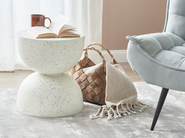 Kisasztal CAORIA 40 cm 40 cm Terrazzo hatású Fehér terrazzo