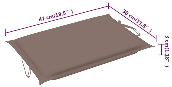 VidaXL Akácfa Napozóágy - 2 db, Párnákkal