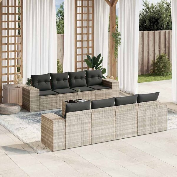 VidaXL Polyrattan Kerti Ülőgarnitúra - 9 részes