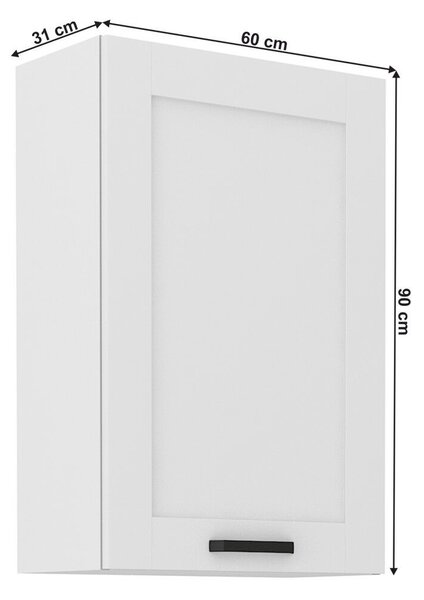 Felső szekrény, fehér, LULA 60 G-90 1F