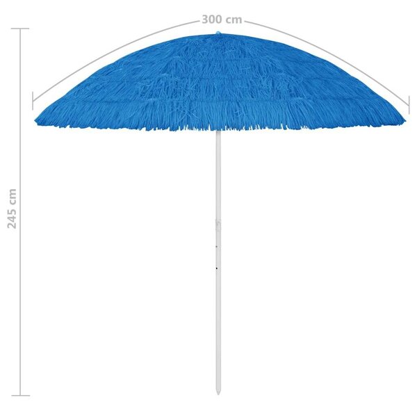 VidaXL Hawaii Strandnapernyő - Kék - 300 cm