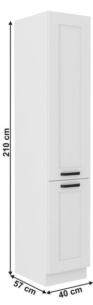 Magas szekrény, fehér, LULA 40 DK-210 2F