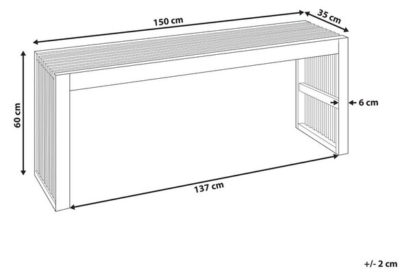 Kerti dohányzóasztal BELLANO 150 cm 35 cm Akácfa Barna