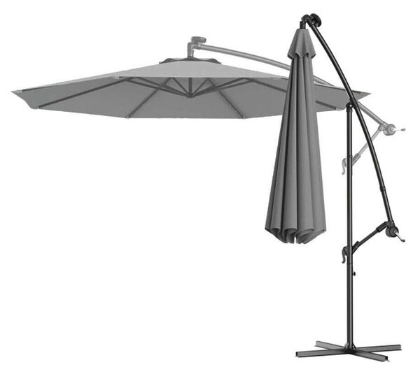 Timeless Tools Függő Napernyő - 2,8 m - Szürke
