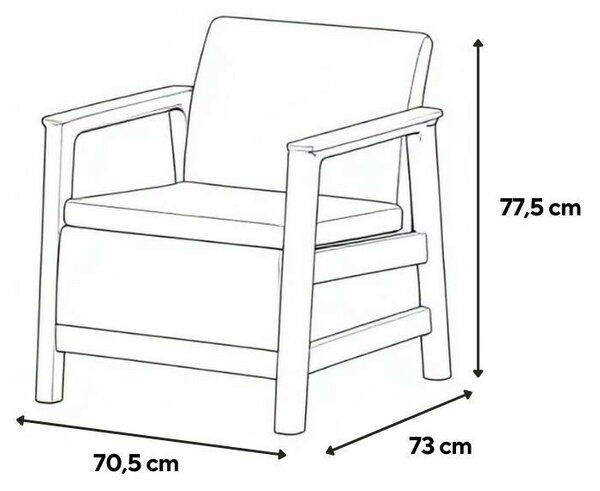 Scandi Balcony linea set kerti bútor garnitúra