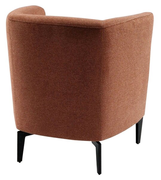 Design fotel, terrakotta/fekete, KAPY