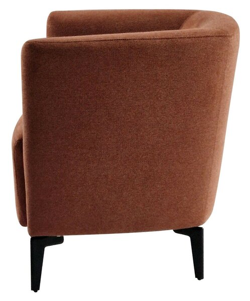 Design fotel, terrakotta/fekete, KAPY