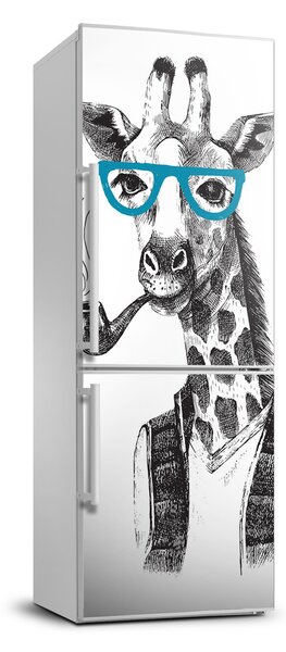 Hűtő matrica Zsiráfok szemüveg