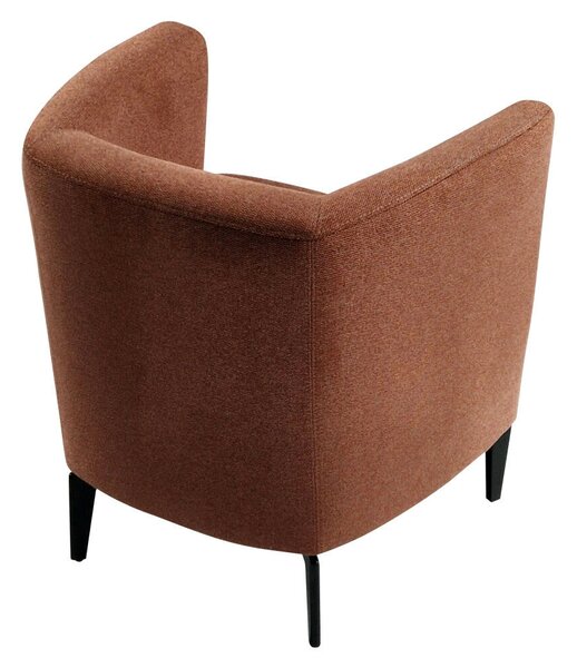 Design fotel, terrakotta/fekete, KAPY