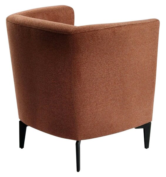 Design fotel, terrakotta/fekete, KAPY
