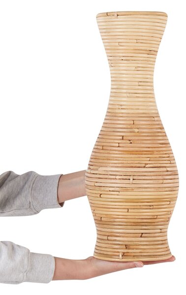 Dekor váza TRINISA Rattan 50 cm Természetes