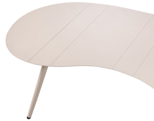 Kerti dohányzóasztal PARORI 65 cm 130 cm Fém Bézs