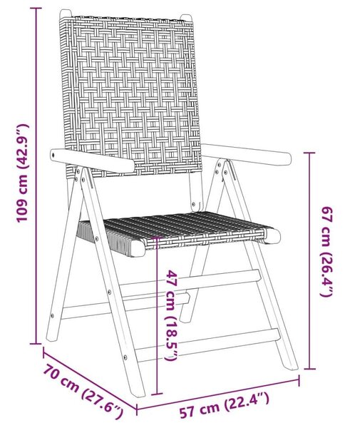 VidaXL 7 részes Kertbútor Szett - Szürke Polyrattan és Fa