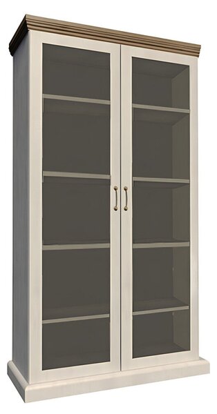 Vitrines szekrény, északi sosna/vadtölgy, ROYAL WS