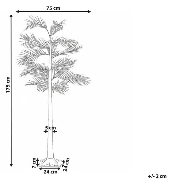 Kültéri dekoráció LED PALJAVESI Fa 175 cm Arany
