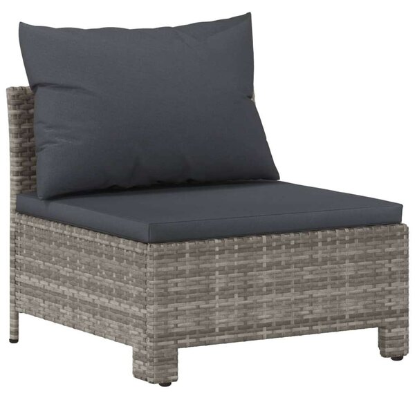 Polyrattan Kerti Ülőgarnitúra - 3 részes - Szürke