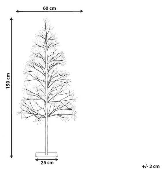 Kültéri dekoráció LED LONKARI Fa 150 cm Barna