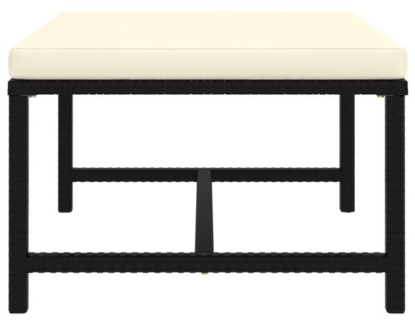 VidaXL Polyrattan Kerti Bútorszett - 5 részes - Fekete