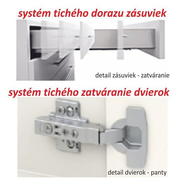 Alsószekrény, fehér magas fényű HG, jobbos, LINE