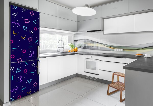 Matrica hűtőre Geometriai háttér