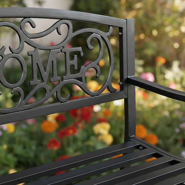 Fancy Garden Irys Welcome Fém Kerti Pad Fekete