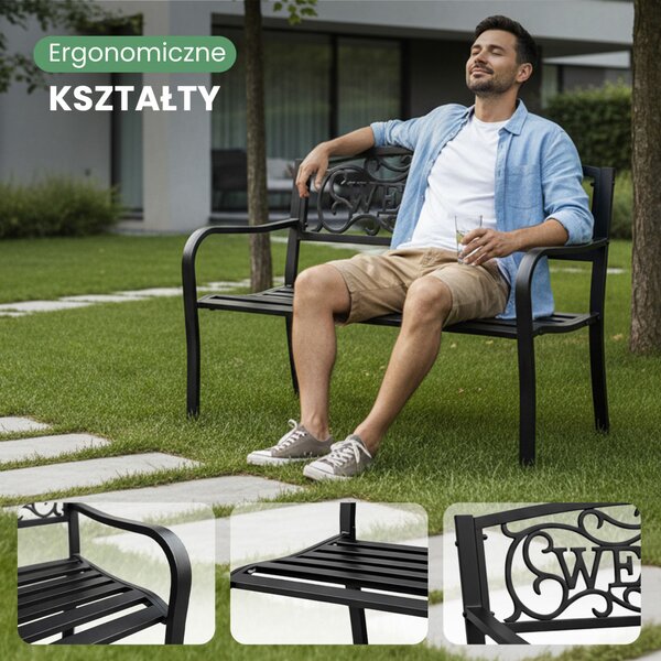 Fancy Garden Irys Welcome Fém Kerti Pad Fekete