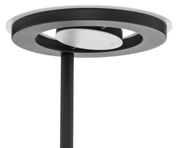 Trio Lighting Barrie LED mennyezeti lámpa olvasólámpával, matt fekete, dimmelhető, Fekete, Nappali / Étkező, fém, Modern