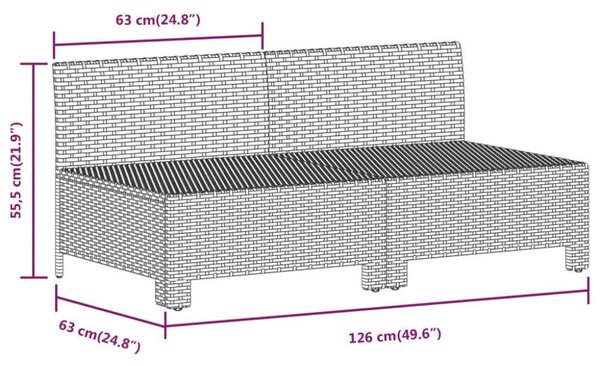 VidaXL 7 részes szürke polyrattan kerti ülőgarnitúra párnákkal