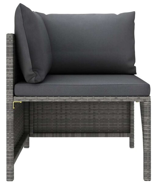 VidaXL Polyrattan Kerti Bútorszett - 8 részes - Szürke