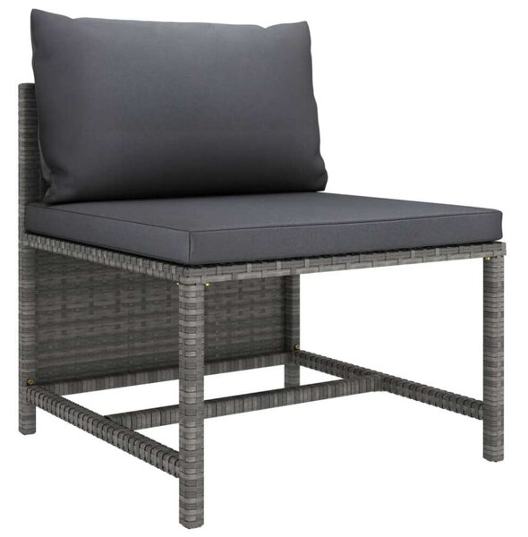 VidaXL Polyrattan Kerti Bútorszett - 8 részes - Szürke