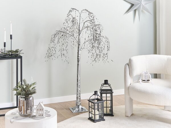 Kültéri dekoráció LED NILLAKA Fa 145 cm Ezüst