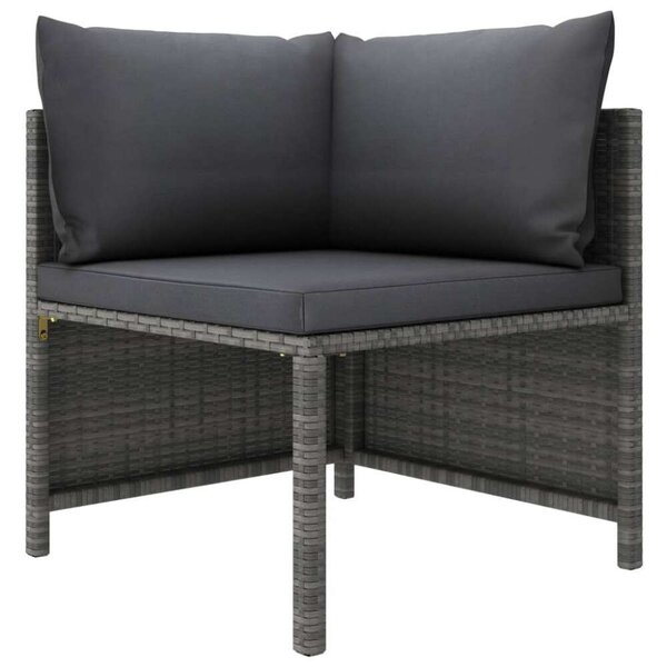 VidaXL Polyrattan Kerti Bútorszett - 8 részes - Szürke