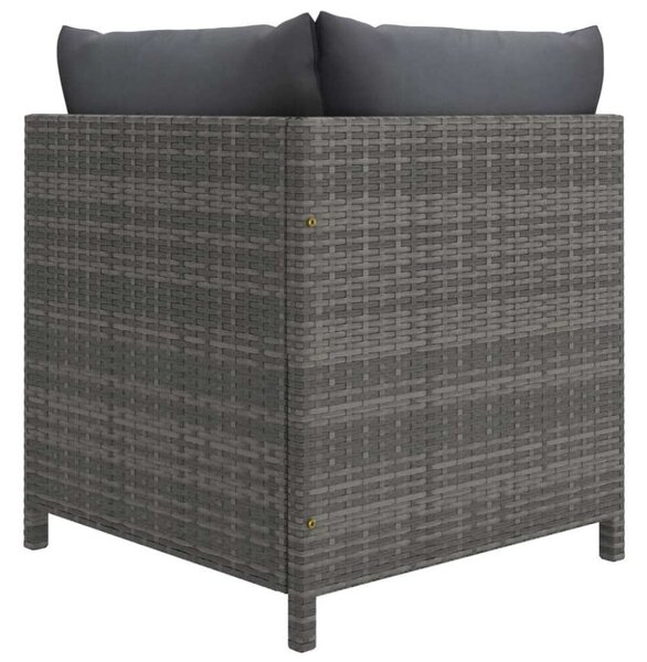 VidaXL Polyrattan Kerti Bútorszett - 8 részes - Szürke