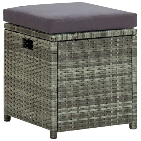 VidaXL 6 részes szürke polyrattan kerti bútorszett párnákkal