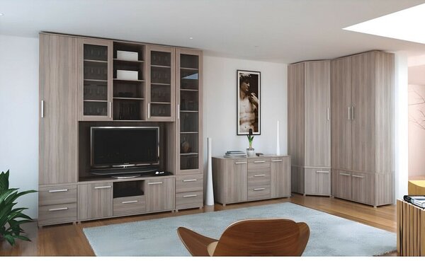 Szekrény, DTD laminált, tölgy sonoma, DUNAJ TYP14