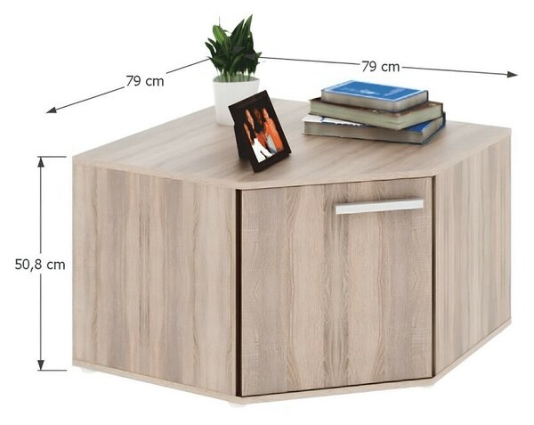 Szekrény, DTD laminált, tölgy sonoma, DUNAJ TYP14