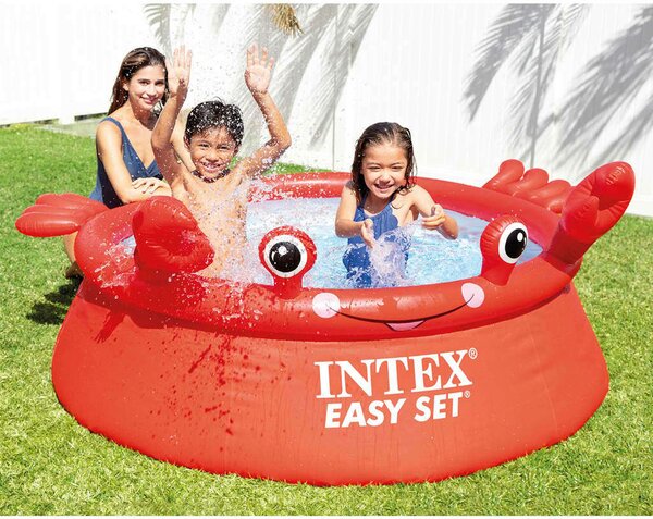 Intex "Easy Set" vidám rákmintás felfújható medence 183 x 51 cm