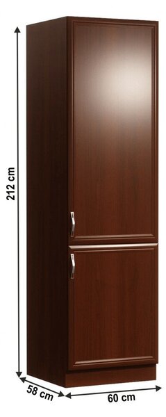 Hűtő beépítő szekrény D60ZL, jobbos, dió Milano, SICILIA