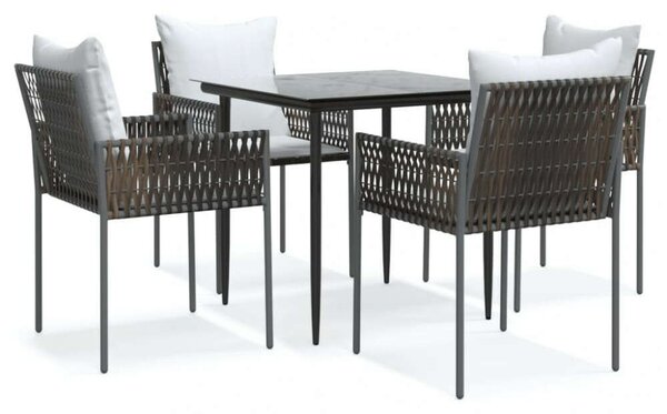 VidaXL Kerti Étkezőgarnitúra - 5 részes - Polyrattan