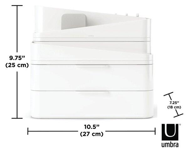 Umbra Glam Large Kozmetikai Szervező Fehér Újrahasznosított