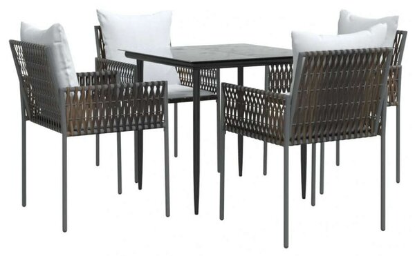 VidaXL Kerti Étkezőgarnitúra - 5 részes - Polyrattan