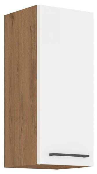 Felső szekrény, lancelot tölgy / fehér extra magas fényű HG, VEGA 30 G-72 1F